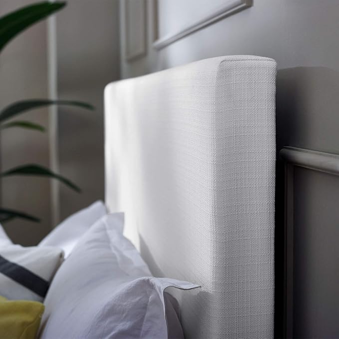 Modway Taylor Full/Queen Upholstered Linen Fabric Headboard, White