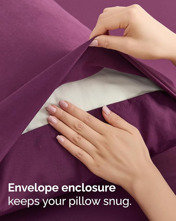 King 6 Piece Bed Sheet Set - Breathable & Cooling Sheets - Deep Purple | Ultra Soft Hotel Luxury Bedding Set w/ 8-16 Inch Deep Pockets - 1 Flat & 1 Fitted Sheet & 4 Pillowcases - Wrinkle & Fade Free