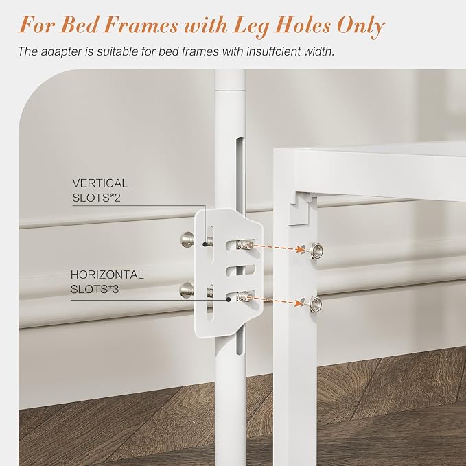 Victorian Metal California King Headboard Only, White | 34"-44.6" Adjustable Height, Cal King Head Board with Bed Frame Brackets Adapter, Easy Assembly, Farmhouse Vintage Style
