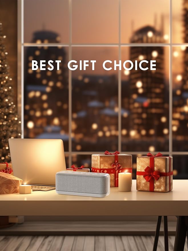 White Noise Machine, Sound Machine for Office Privacy, Sleep and Focus | 42 Non-Looping Sounds, 3000mAh USB-Rechargeable Battery, Dual Speakers, Auto-Off Timer, 8 Volume Levels and Memory