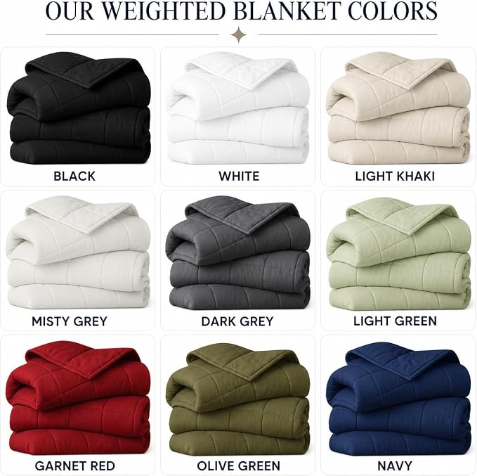 HomeSmart King Size Weighted Blanket 50 lbs - The Heaviest Weighted Blanket | Fits King and California King Beds, Ultra Soft Fabric, Evenly Distributed Weight, Machine Washable, Very Heavy Blanket