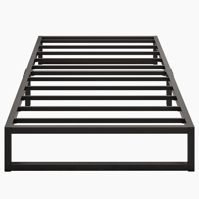 Lutown-Teen 9 Inch Twin Bed Frames with Heavy Duty Steel Slat Support | Twin Platform Bed Frame No Box Spring Needed, Noise Free, Easy Assembly, Black