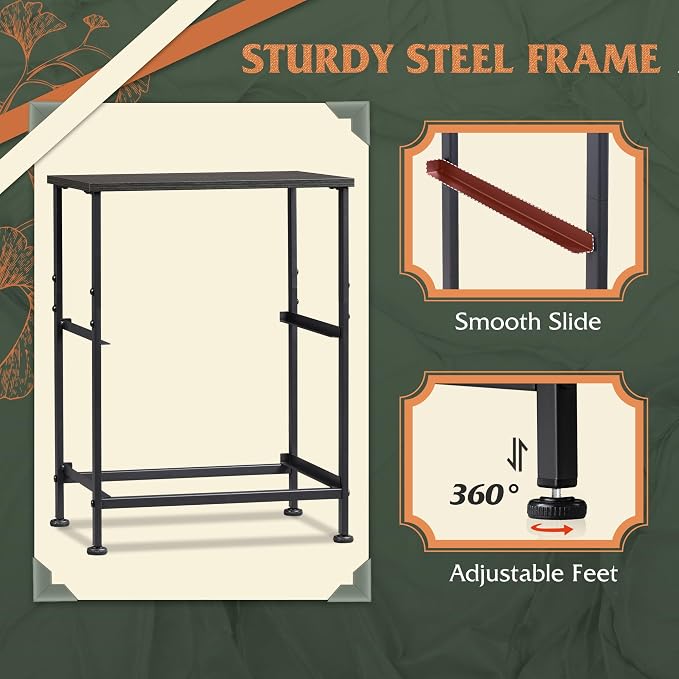 WLIVE Black Nightstand Set of 2, Night Stand with 2 Fabric Drawers, Small Dresser for Bedroom, Bedside Tables for Small Spaces, Dorm, Wood Top | Versatile Small Side Table, Sturdy Metal Frame & Adjustable Feet, 15-Min Quick-Assembly