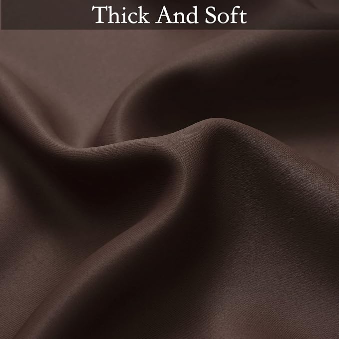 SimpleHome Brown to Grey White Ombre Room Darkening Curtains 84 Inch | Curtains for Living Room,Light Blocking Thick Thermal Insulated Grommet Window Curtains Drapes for Bedroom, 2 Panels,52Wx84L