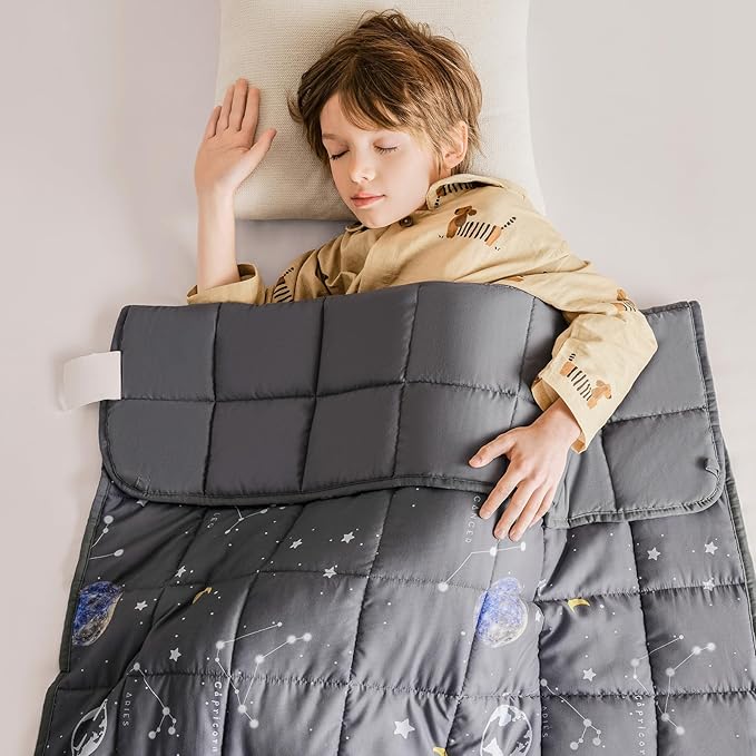 Weighted Blanket (3 lbs, 36" x 48") Cooling Throw Heavy Blanket for Sleeping Apply to 20-40 lbs, Soft Thick Breathable Blanket with Glass Bead, Easy Care