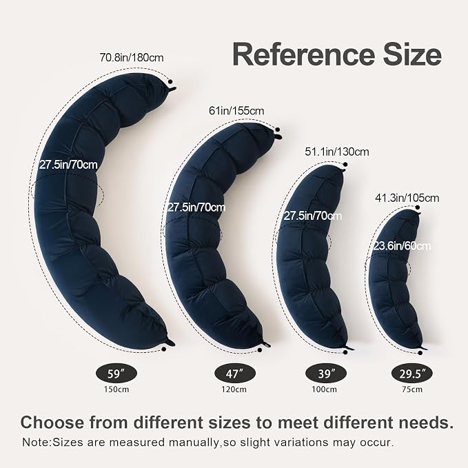 Peallow(Pat. Pend) – Long Round Body Pillow for Adults, Bolster Pillow for Sleeping, Soft and Supportive Pillow for Sleeping & Lumbar Support (Teal Blue, 29.5")