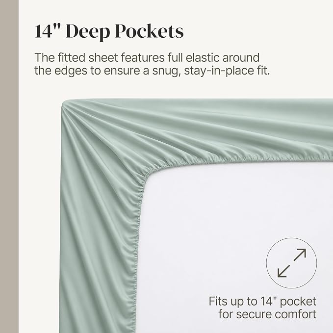 Modern Threads Soft Microfiber Solid Sheets - Luxurious Microfiber Bed Sheets - Includes Flat Sheet, Fitted Sheet with Deep Pockets, & Pillowcases Smoke King