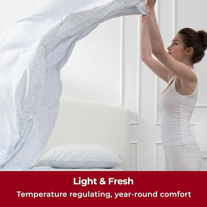 Mellanni Iconic 4-Piece, Ultra Soft Sheet Set (Cal King, Laced Sky Blue) | 10M+ Sleepers. Lab-tested: Sleeps Cool, Stays Bright, Strong, Smooth. Good Housekeeping Best Bedding, 7 yrs running.