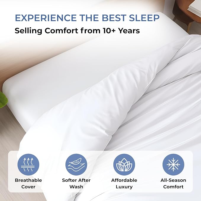 1 Pc 120" x 98" Duvet Cover Oversized King 100% Egyptian Cotton - 600 Thread Count Comforter Cover, Zipper Closure & Corner Ties - Fits Large King Inserts - White