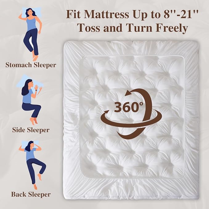 WhatsBedding 5 Inch Memory Foam Mattress Topper (King, 78x80), Deep Pocket | 2000GSM Fluffy Shredded Memory Foam Filled, Extra Soft Pillow Top for Back Pain Relief, Thick & Supportive Bed Topper