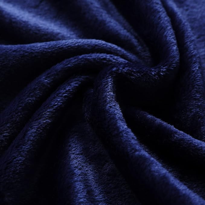 Fleece Plush Throw Blanket Navy Blue 50"x70"for Couch Fuzzy Cozy Flannel | Super Soft Lightweight Microfiber Blanket for Sofa Bed bedroom Home Decor All Season,Birthday Gifts for Women Mom Adult
