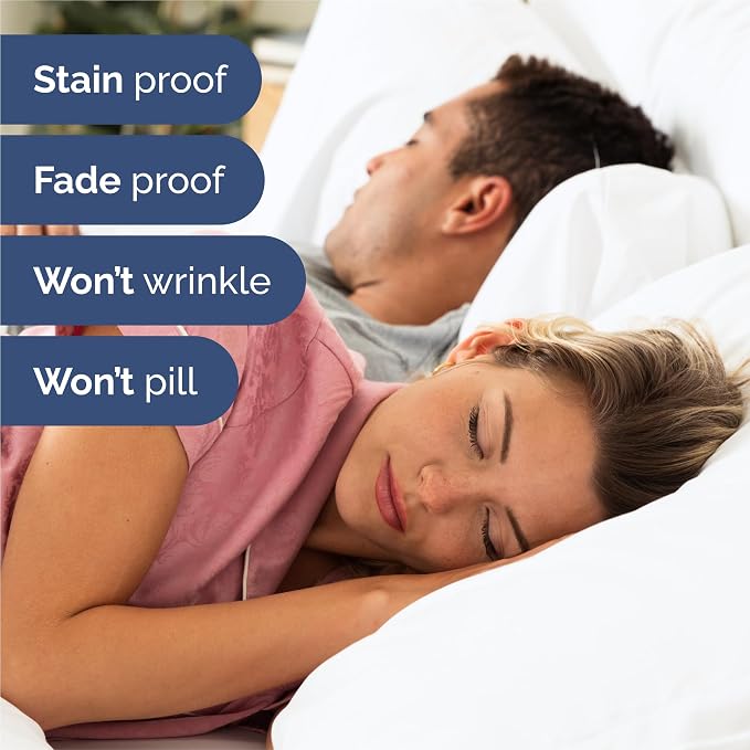 Split King 7 Piece Bed Sheet Set - Comfy, Breathable & Cooling - White | Ultra-Soft Hotel Luxury Bedding Set w/ 8-16 Inch Deep Pockets, 1 Flat & 2 Fitted Sheet & 4 Pillowcases, Wrinkle & Fade Free