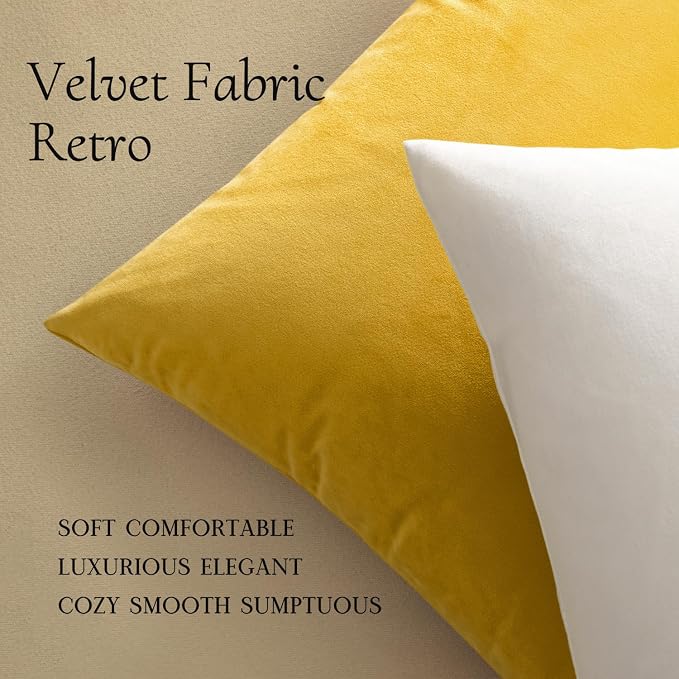 MIULEE Velvet Throw Pillow Covers 18x18 Inch Pack of 2 Pure White | Soft Solid Decorative Pillow Covers, Modern Luxury Home Decor, for Couch Chair Sofa Bedroom Livingroom