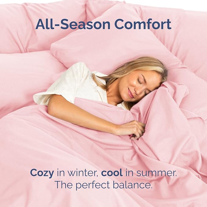 King Flat Sheet - Single Top Flat Sheet Only - Soft & Cooling - Baby Pink | Hotel Luxury Top Flat Sheet Only, Ultra-Soft, Breathable & Cooling, Fade & Wrinkle Free, Easy-Care, Stain & Shrink Resistant