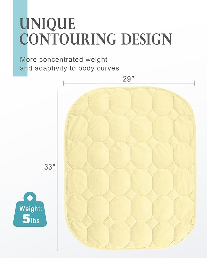 Cottonblue Small Weighted Lap Blanket 5lbs for Adults Teens 29"x33",Beige | Luxury Crystal Velvet Weighted Blanket Pad, Washable Portable Travel Blankets for Sleeping Relaxation All Season, Washable
