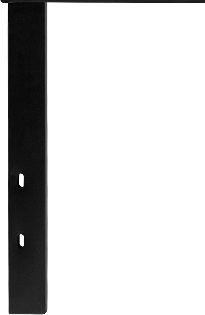 EMMA + OLIVER Black Queen Button Tufted Headboard | Adjustable Bed Rail Slots, Vinyl Upholstered