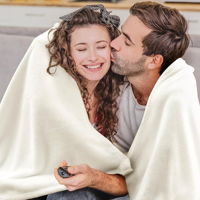 BEDELITE Fleece Blanket Soft Plush Throw for Couch Cream 50"x60" | Ultra Soft Fleece, Plush Microfiber, Lightweight Warmth, All Season Comfort, Fade Resistant, Machine Washable, Couch Sofa Bed