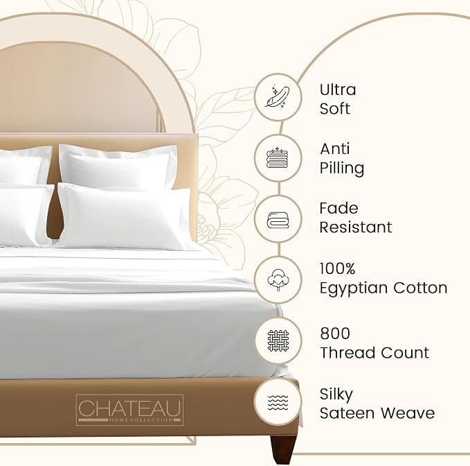 15" Deep Pocket Queen Sheet Set, 4 PC Sheets Queen Size Bed Set - Seafoam | 100% Cotton Bed Sheets, 800 Thread Count, Breathable & Cooling, Luxury Sateen Weave, Machine Washable, All Season Comfort