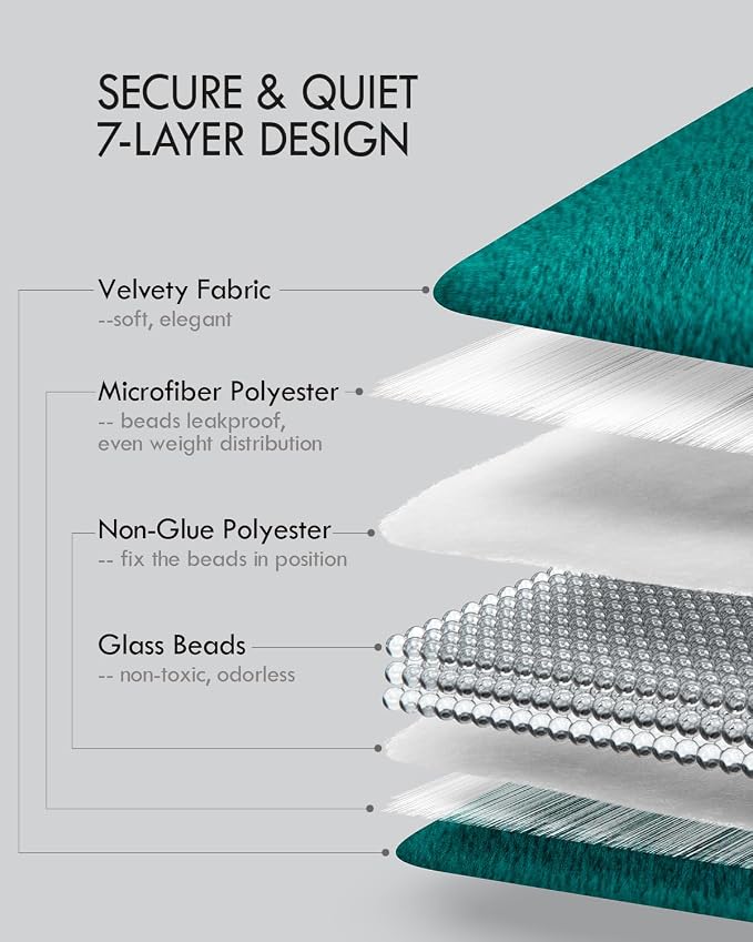 Kaisa Weighted Lap Blanket for Adults, 5 lbs 41" x 53", Leaf Pattern, Green | Washable Weighted Blankets, Small Portable Blanket for Relaxation, Cozy Luxury Crystal Velvet All-Season Heavy Blanket