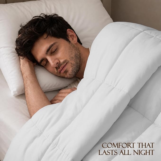 Utopia Bedding Duvet Insert, Twin Comforter 64 x 88 Inches, White | Cozy All Season Comforter for Kids and Teens, Unisex, Down Alternative Fill, Soft Microfiber Shell, Machine Washable.