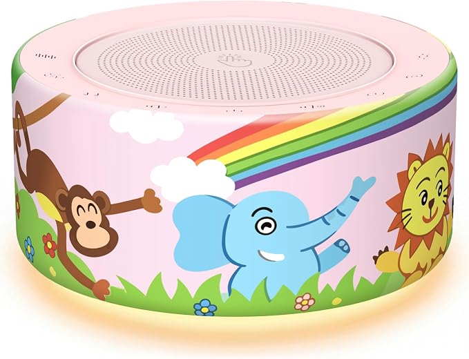 Kipcush White Noise Machine for Baby & Adults, Sleep Sound Machine with 30 Soothing Sounds, 8-Color Night Light, Memory Function, White Noise for Sleeping, Nursery, Office, Travel, Relaxation