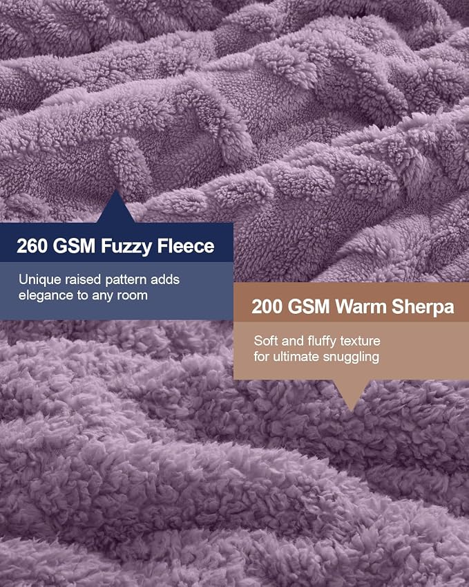 Ultra Soft Sherpa Weighted Blanket for Adults, 60"x80" 20lbs Heavy Blankets | Cozy Comfort for Relaxing Nights, Double-Sided Fluffy Sherpa & Fleece, Double Inner Layers-No Bead Bunching, Even Weight