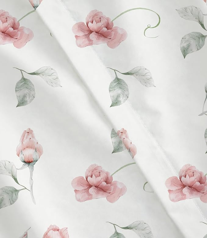 Duvet Cover Full Size - Soft Floral Duvet Cover - 3 Piece - Rosebud | Soft Floral Duvet Cover 80 x 90 with 2 Pillow Shams, Zipper Closures & Ties, Floral Bedding for Women, Men, Kids & Teens