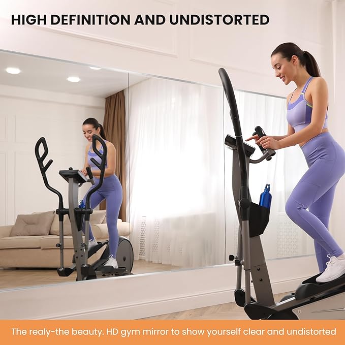 pertetey 48 x 32 in Home Gym Mirror, Frameless, 1-Pack | Tempered Glass, Full Body View, Wall Mounted for Yoga, Exercise, Dance Studio