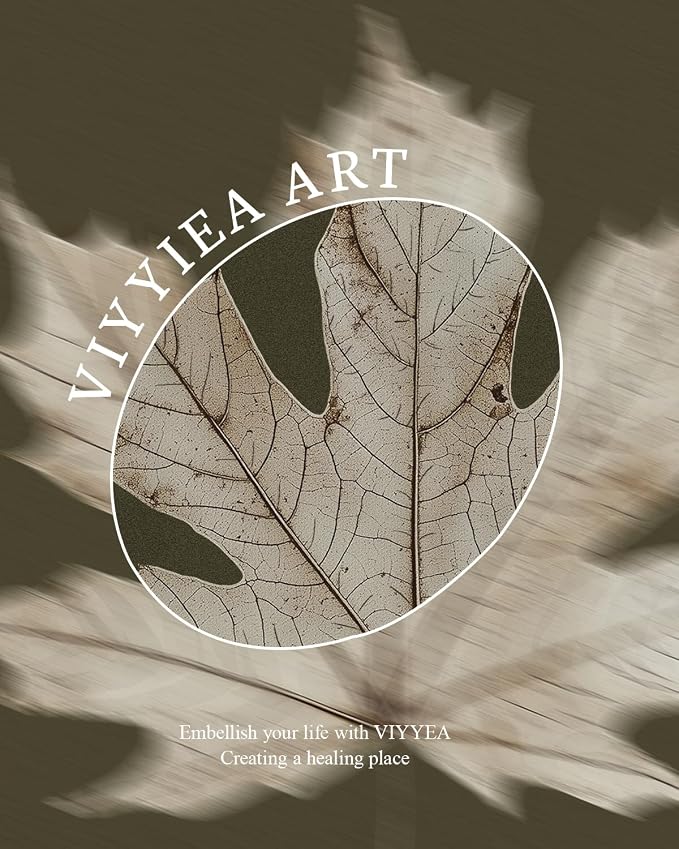 VIYYIEA Vintage Gold Framed Wall Art for Living Room, Maple Leaf Canvas Prints Home Decor, Oil Painting Picture, Bedroom Wall Decor Gifts for Friends or Family -【Maple Leaf Specimen】-(24L x 16W)