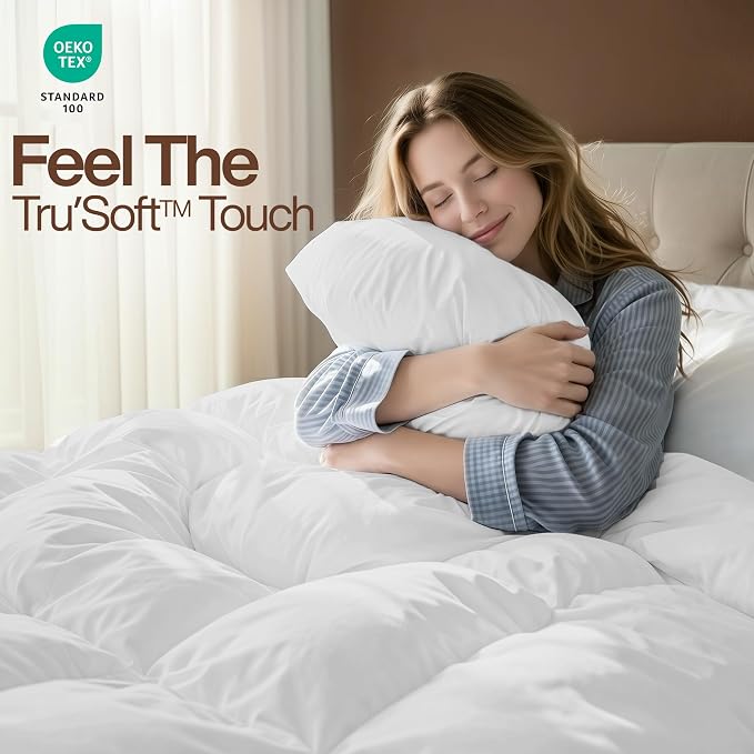 Utopia Bedding Twin Comforter 2 Pack, Duvet Insert, White, 64 x 88 Inches | Soft and Fluffy Down Alternative Bed Comforter, All Season, Breathable, Corner Tabs, Box Stitched, Durable, Machine Washable