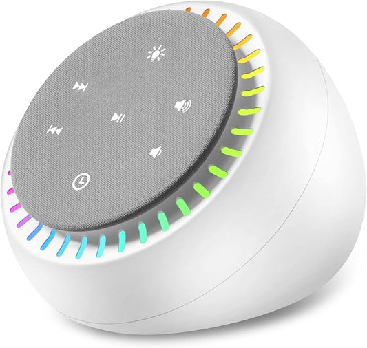 DreamSky Sound Machine for Sleep, White Noise for Sleeping Adults & Baby | Brown Noise Fan for Office Privacy & Noise Canceling, 26 Sounds & RGB Night Light, USB-C Powered for Home Travel