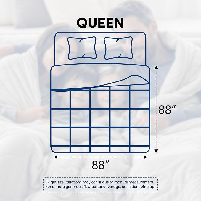 Utopia Bedding Duvet Insert, Comforters Queen Size 88 x 88 Inches, White | Cozy All Season Comforter for Kids and Teens, Unisex, Down Alternative Fill, Soft Microfiber Shell, Machine Washable.