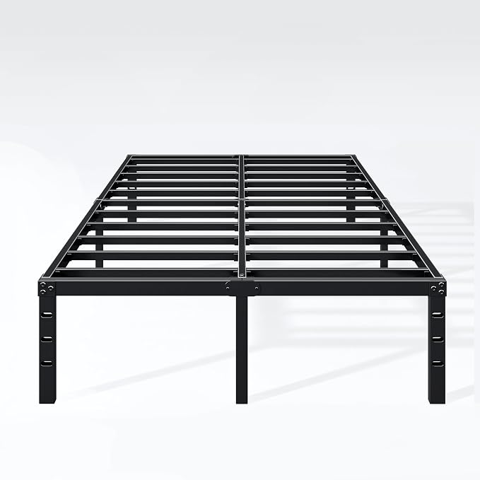 Hafenpo 16 Inch Full Bed Frame, Under Bed Storage, Black | Sturdy Metal Platform Full Size, No Box Spring Needed, Heavy Duty, Easy Assembly, Strong Bearing Capacity