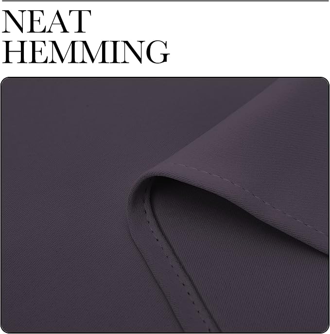 NICETOWN Greyish Purple Blackout Curtains, 2 Panels, 34" x 63" | Thermal Insulated Decoration Drapes for Kitchen, Small Window
