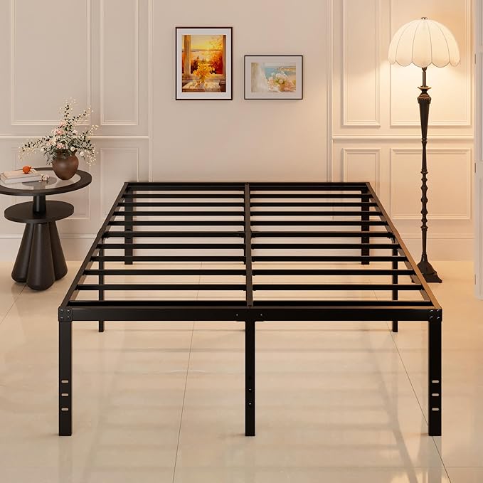 Maenizi California King Bed Frames, 20 Inch Heavy Duty Metal Platform with Steel Slat,