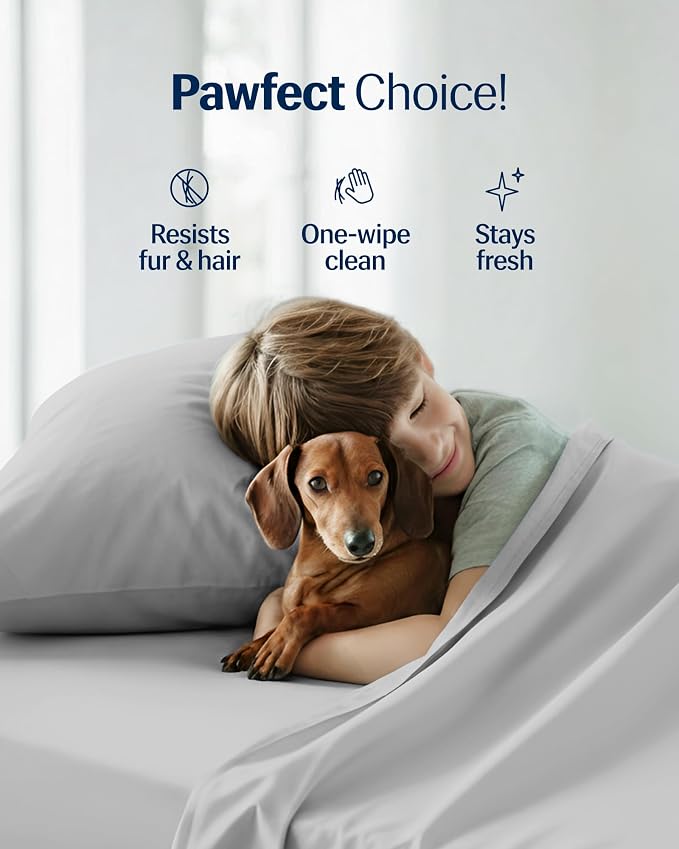REST® Evercool® + Cooling Sheet Set for Hot Sleepers, Twin XL | Bed Sheets for Night Sweat- QMX>0.44, Ionic+ Self-Cleaning Silver Yarn for Sensitive Skin-2 Pillowcases,1 Fitted Sheet