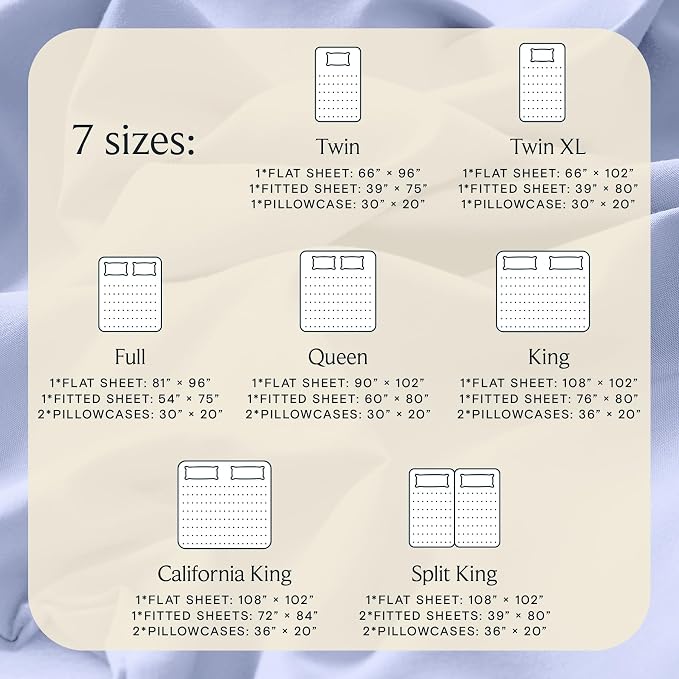 LuxClub Twin XL Sheets Set, Cooling & Soft Deep Pocket Bed Sheets, 3PC | LuxClub Silky Fitted Sheet & Pillowcase Sets, Breathable Hotel Luxury Bedding for Mattress Wrinkle Free, Sky Blue