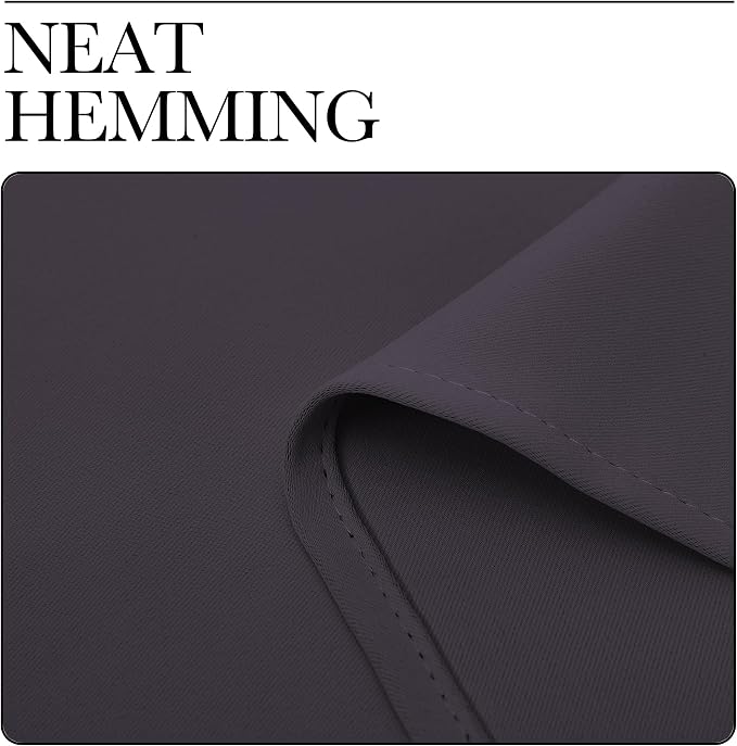NICETOWN Blackout Curtains for Living Room, Greyish Purple, 2 Panels, 42 by 63, Darkening Window Curtain Panels, Easy-Care Solid Thermal Insulated Draperies/Drapes for Daughter Room