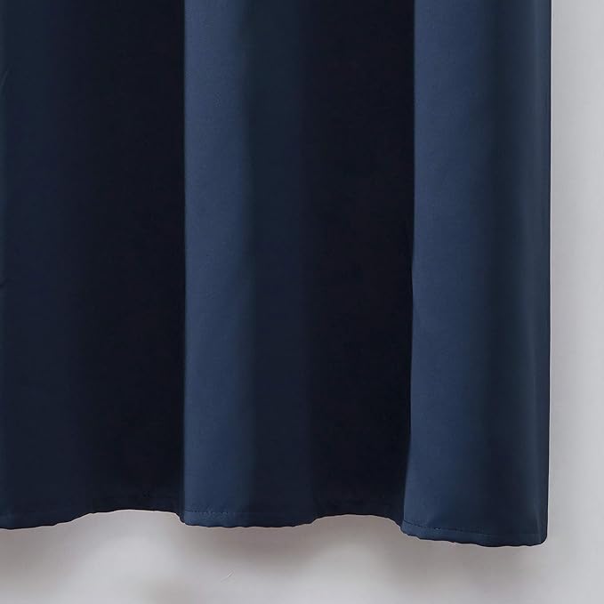 Navy Blue Thermal Blackout Curtains/42 x 72 Inch/Set of 2 Panels Room Darkening Curtains for Bedroom