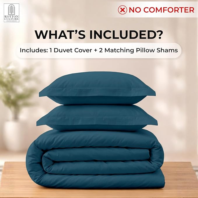 3 Pc California King Duvet Cover Set-100% Egyptian Cotton 600 Thread Count Ultra Soft Premium Durable Comforter Cover Zipper Closure & Corner Ties- (Green Teal, 104" X 98")