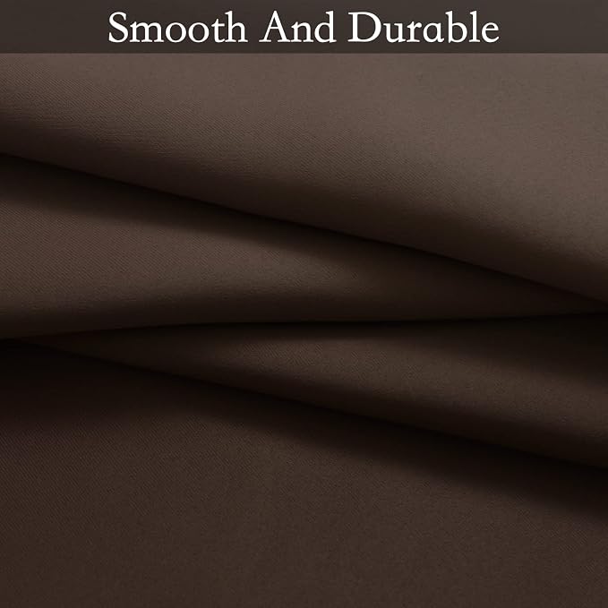 SimpleHome Brown to Grey White Ombre Room Darkening Curtains 84 Inch | Curtains for Living Room,Light Blocking Thick Thermal Insulated Grommet Window Curtains Drapes for Bedroom, 2 Panels,52Wx84L
