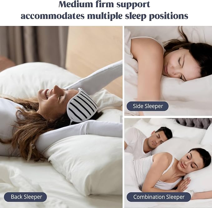 puredown® Goose Down Feather Pillows with 100% Cotton Cover, Soft Gusseted Bed Hotel Collection Pillows for Sleeping, Set of 2, Queen Size