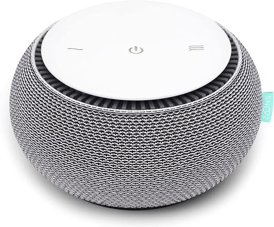SNOOZ Original Smart White Noise Sound Machine, Real Fan Inside for Sleep | Natural Sound from a Real Fan, Non-Looping White Noise, App Scheduler, 10 Levels, Masks Snoring, Office Privacy & Neighbors