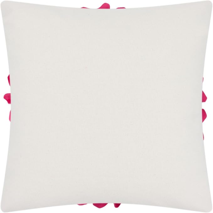 OiseauVoler 3D Sunflower Throw Pillow Cover Decorative Handmade Pillowcase Cushion Cover Case for Home Sofa Bed Living Room Decor 18x18 Inch Rose Red