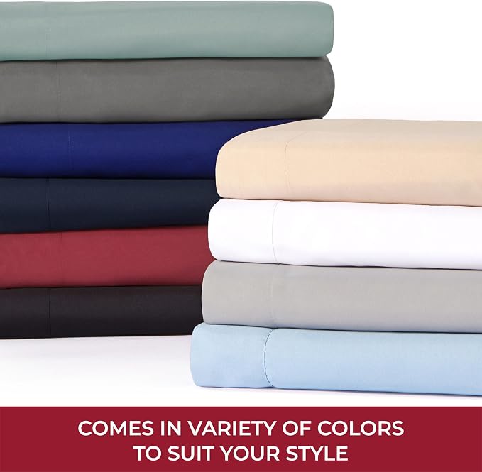 Mellanni Iconic 4-Piece, Ultra Soft Sheet Set (RV/Short Queen, Black) | 10M+ Sleepers. Lab-tested: Sleeps Cool, Stays Bright, Strong, Smooth. Good Housekeeping Best Bedding, 7 yrs running.