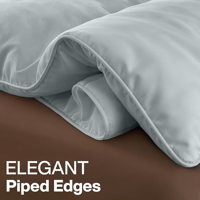 Utopia Bedding Cal King Comforter, Duvet Insert, Light Grey, 96 x 102 in | Soft and Fluffy Down Alternative Bed Comforter, All Season, Breathable, Corner Tabs, Box Stitched, Durable, Machine Washable