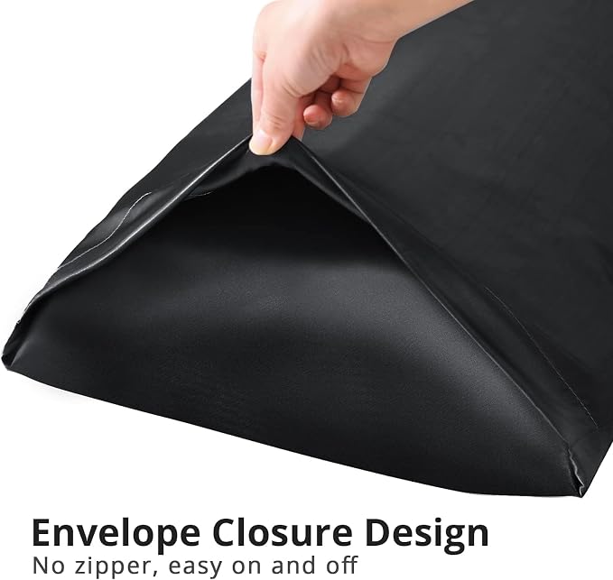 Body Pillow with Satin Pillowcase, Body Pillow for Adults, Removable Cover, Black (20"x54") | 20"x54", Removable Cover, OEKO-TEX Certified Down Alternative Filling,Washing Machine