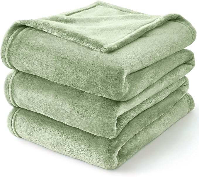 BEDELITE Fleece Blanket Soft Plush Throw for Couch Sage Green 50"x60" | Ultra Soft Fleece, Plush Microfiber, Lightweight Warmth, All Season Comfort, Fade Resistant, Machine Washable, Couch Sofa Bed