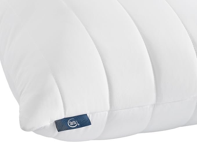 Serta Down Illusion Ultra Support Cooling Pillows, King (2 Pack) | Down alternative fill and cooling cover offer soft comfort for every sleep position, hypoallergenic and machine washable