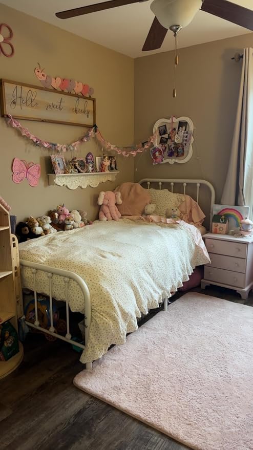 Chic Shabby Vintage Floral Duvet Cover Twin for Kids Girls Boys 100% Cotton Muslin Ruffled Quilt Cover Twin, 68"x86", Pink Floral Print, Soft Breathable, Zipper Closure, No Pillowcase